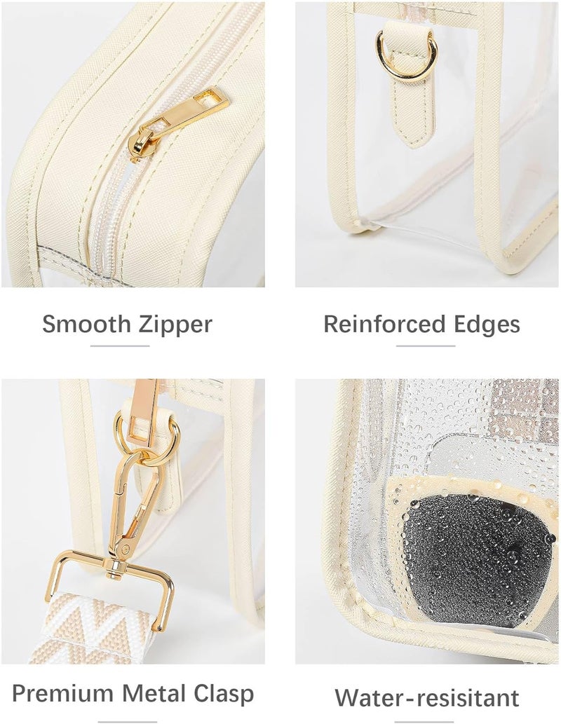 FANGSUN Clear Purse for Women, Clear Crossbody Bag Stadium Approved, Small Transparent Handbag for Concert Event Festival - Image 4